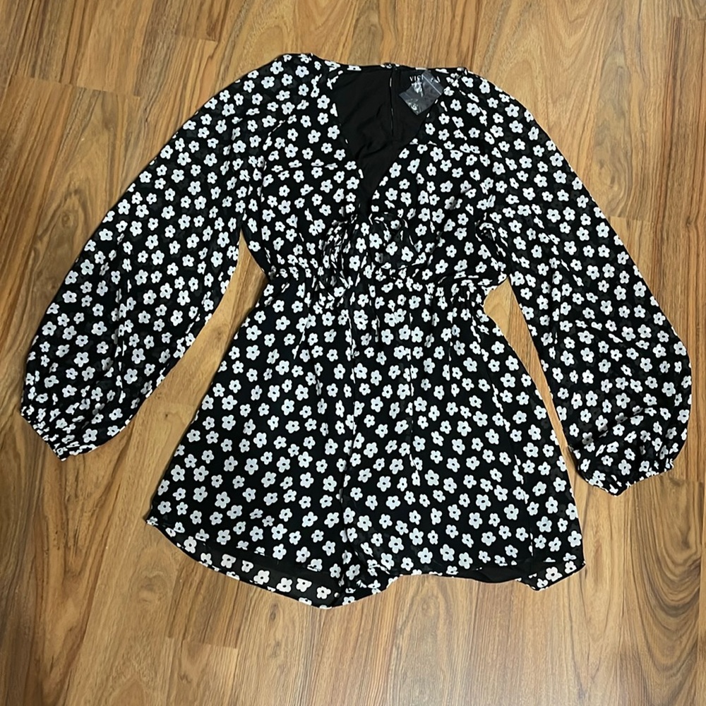 Vici Black Daisy Romper M